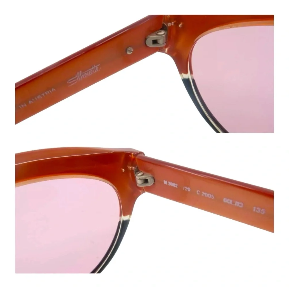 1980’s Silhouette Austria Colorblock‎ Sunglasses, Angular Sunglasses, Mod 3062